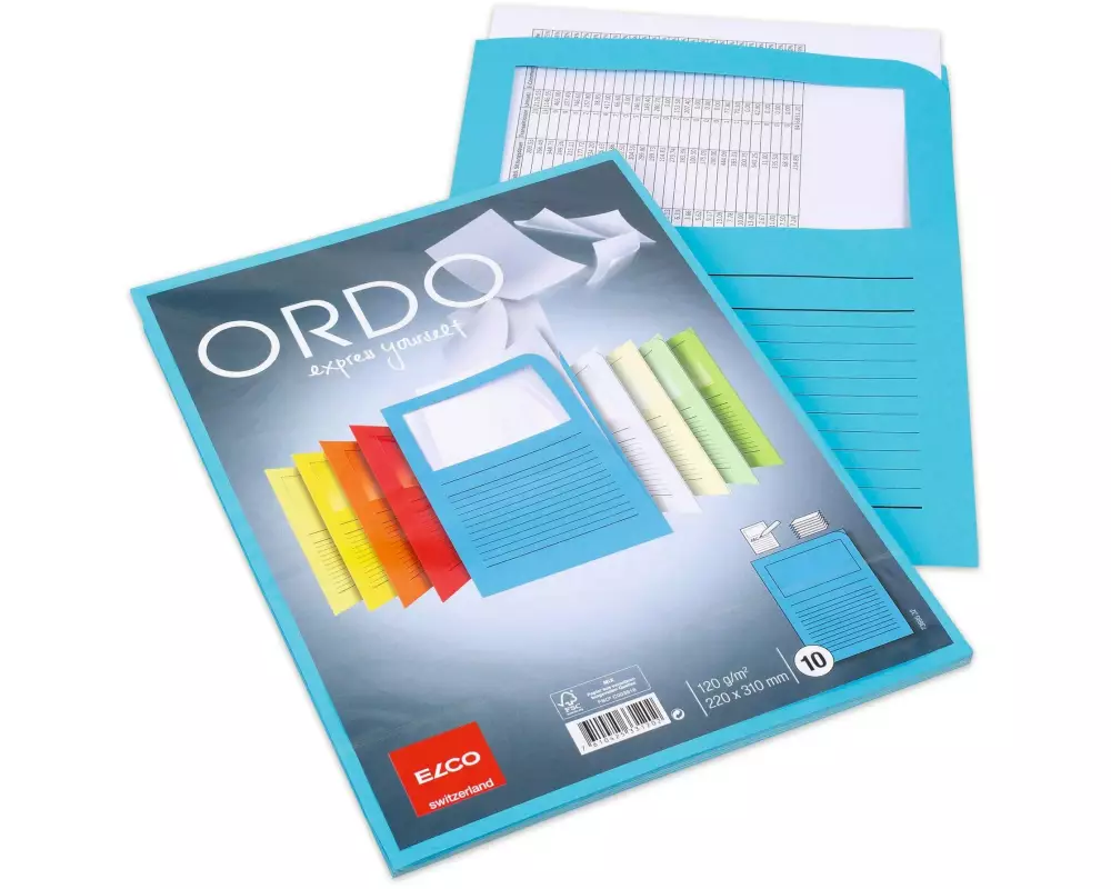 ELCO Sichthülle Ordo Classico Hellblau, 10 Stück
