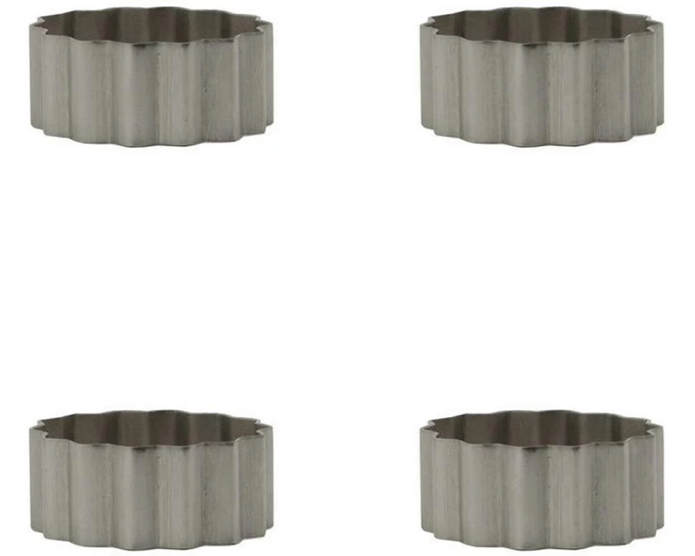 House Doctor Serviettenring Nello, 4er Set Silber