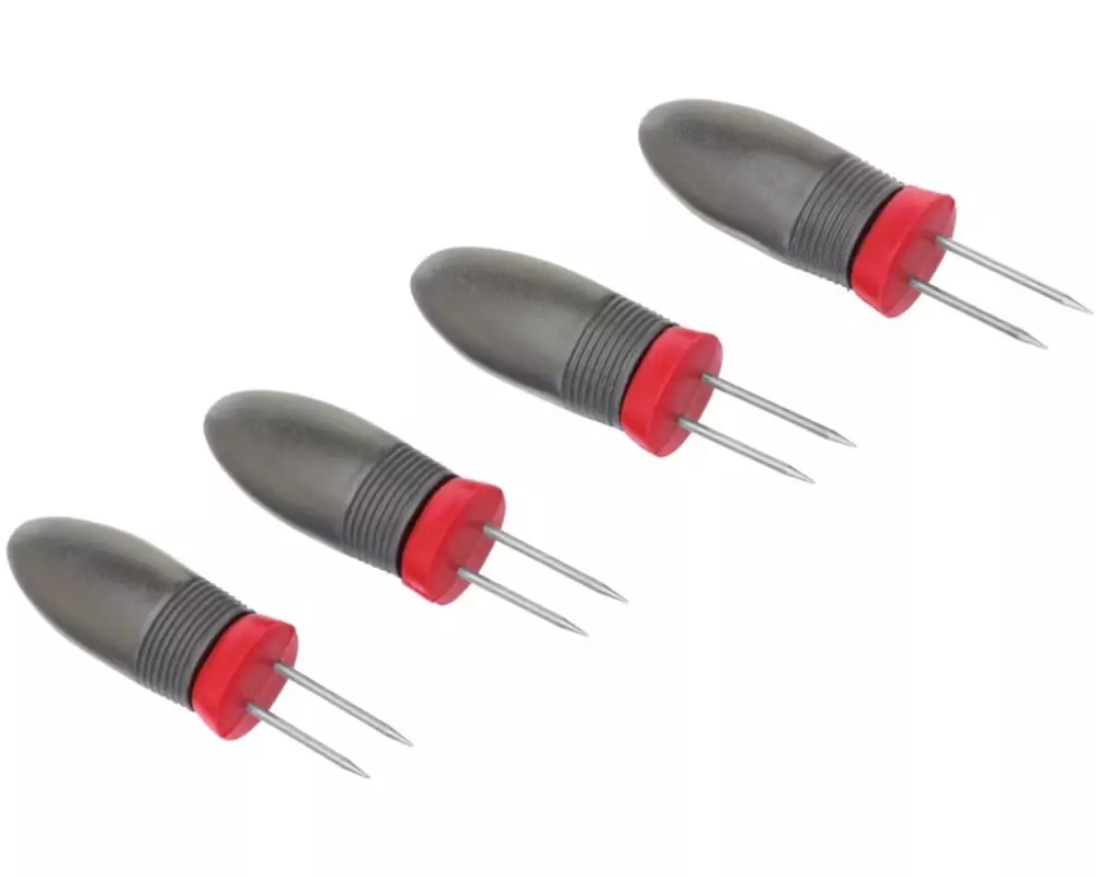 Westmark Maiskolbenhalter Spiky 4 Stück, Schwarz