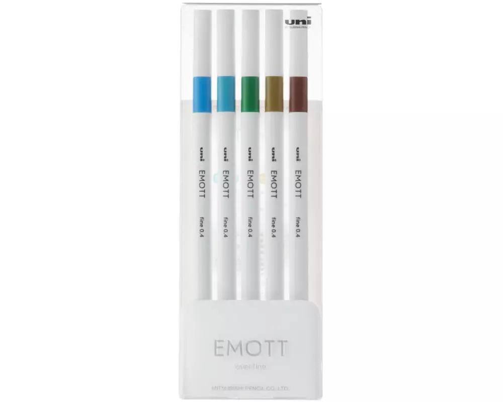 Uni Fineliner Emott Island 0.4 mm, 5er-Set