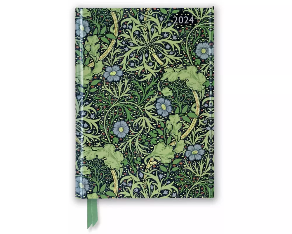 William Morris: Seaweed 2024 Luxury Diary - Page to View with Notes