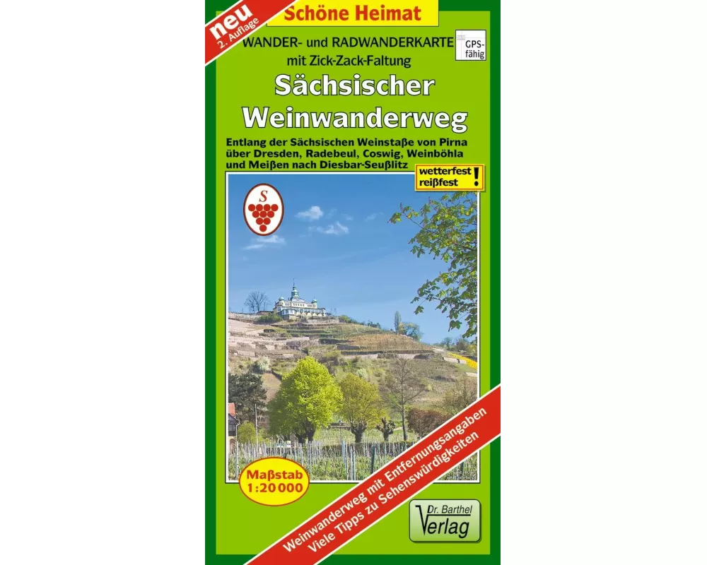 Wander- und Radwanderkarte Sächsischer Weinwanderweg