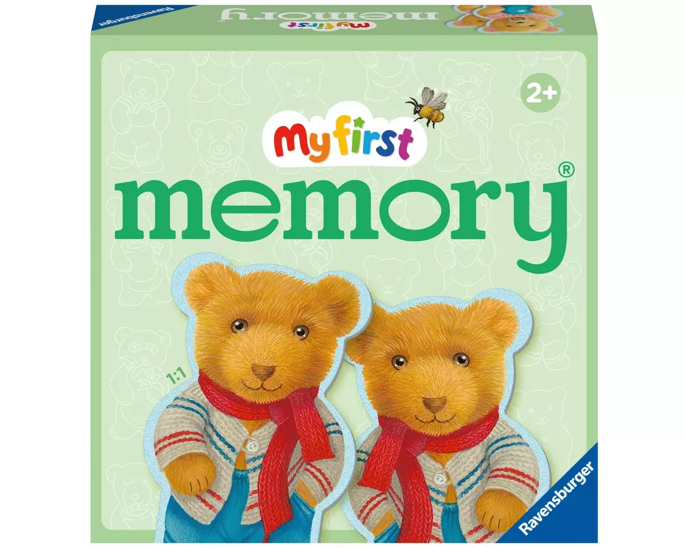 Ravensburger - 22376 - My first memory Teddys, Merk- und Suchspiel mit extra großen Bildkarten in Teddyform für Kinder ab 2 Jahren