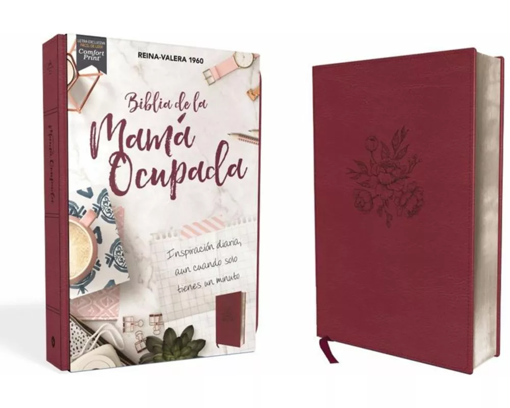 RVR60, Biblia de la Mamá Ocupada, Leathersoft, Magenta, Palabras de Jesús en Rojo, Comfort Print