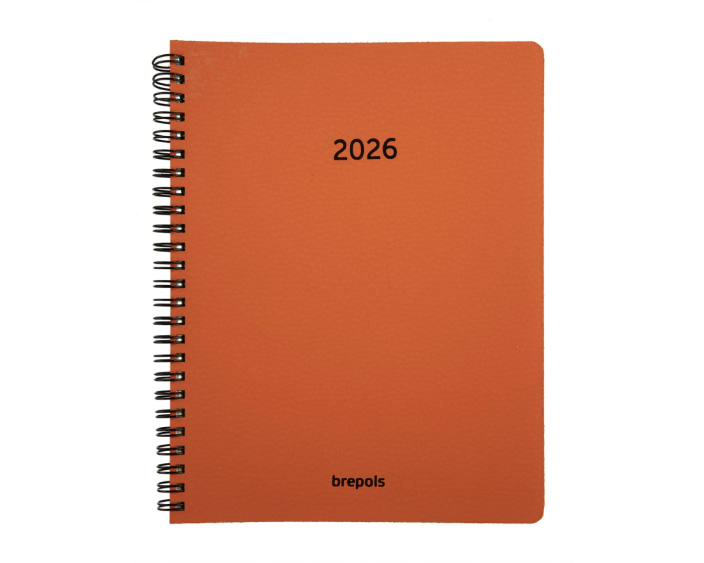 BREPOLS Agenda Timing Calvi 2026 0.136.6870 1W/2S orange 17.1x22cm