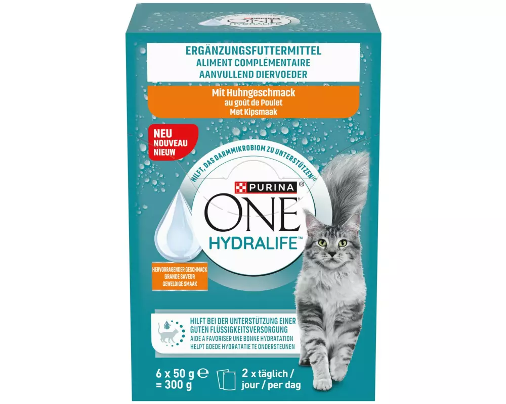 Purina ONE Hydralife mit Huhngeschmack 6 x 50 g