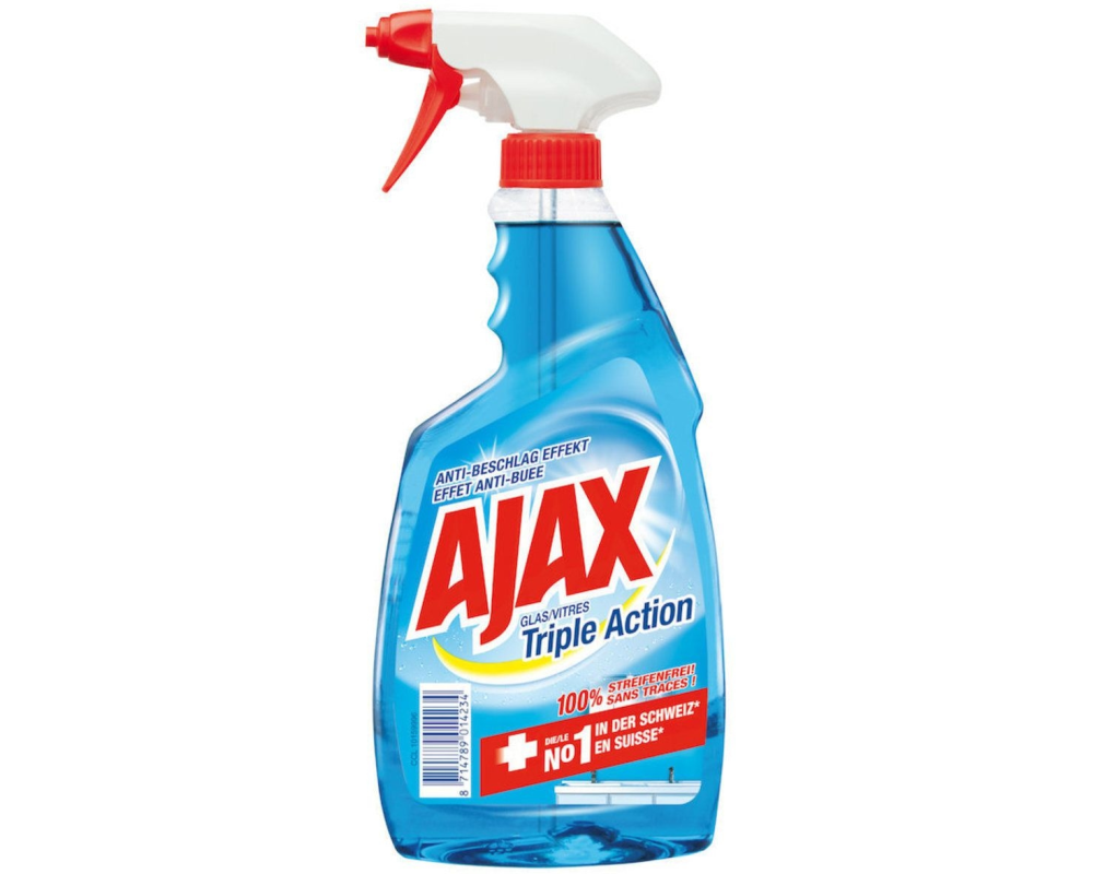AJAX Glasreiniger 812221 Triple Action, Duo-Pack