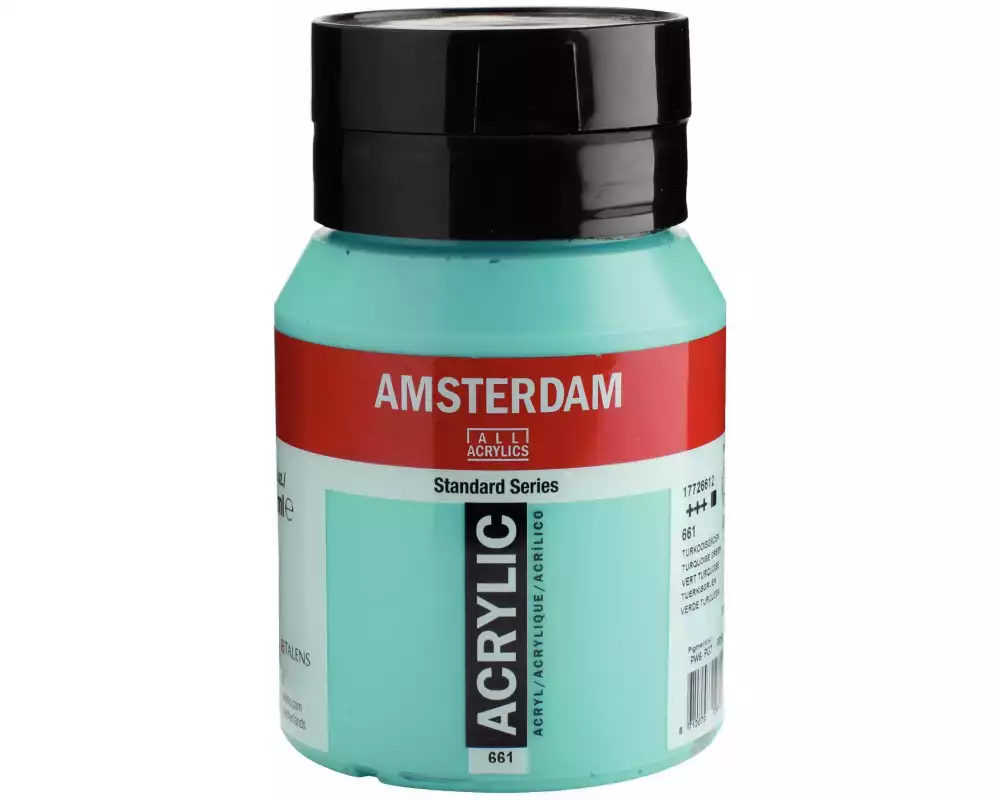 Amsterdam Acrylfarbe Standard 611 Türkisgrün deckend, 500 ml