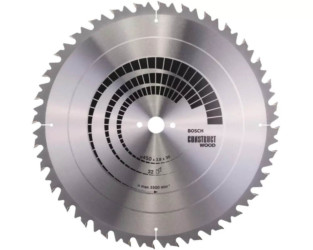 Bosch Professional Kreissägeblatt Construct Wood, 450 x 30 x 3.8 mm, Z 32