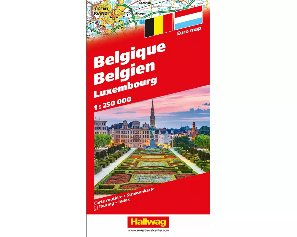 Hallwag Strassenkarte Belgien 1:250.000