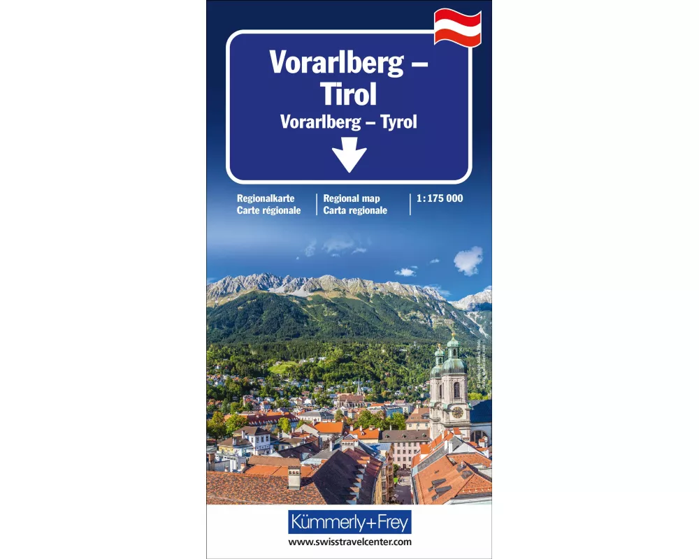 Kümmerly+Frey Regional-Strassenkarte Vorarlberg, Tirol 1:175.000