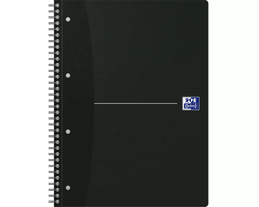 Oxford Notizheft Collegeblock Essential, A4 +, Liniert, Schwarz