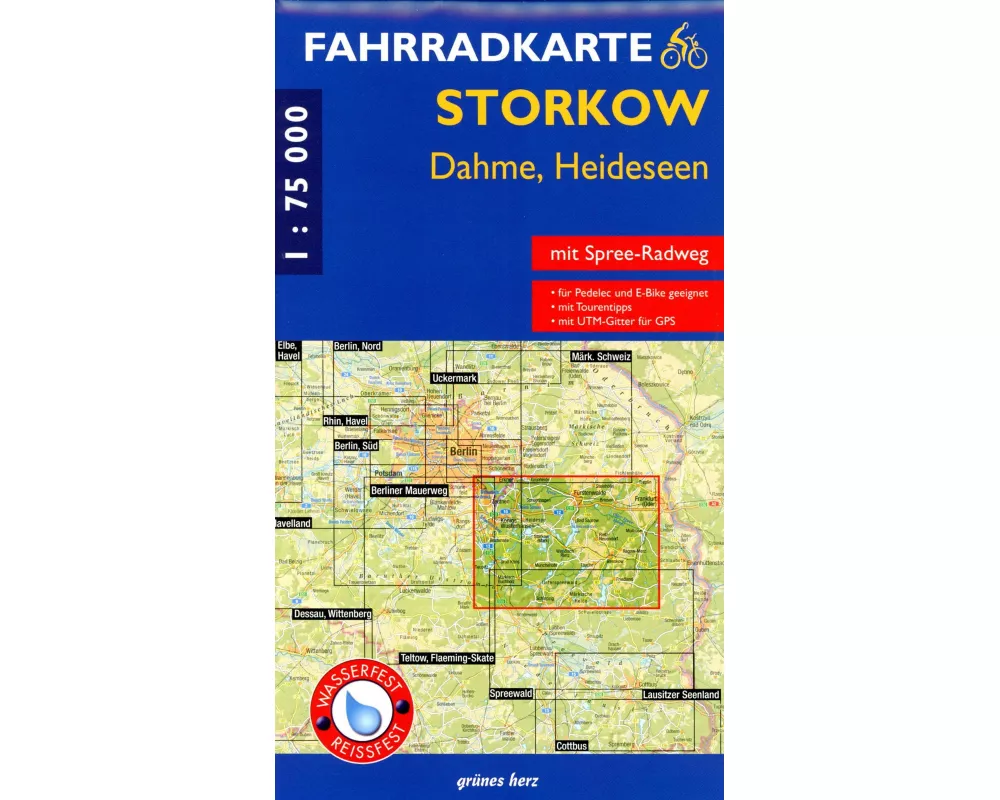 Fahrradkarte Storkow, Dahme, Heideseen