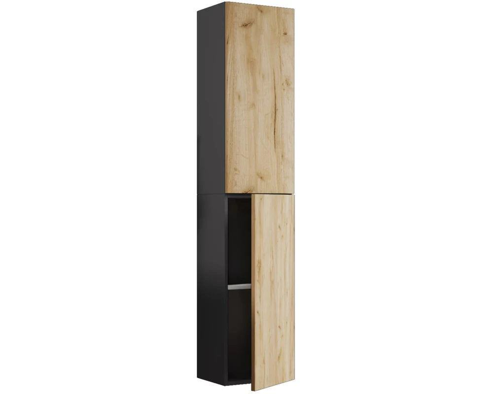 VCM Badezimmerregal Lendas 33 x 150 cm, Braun/Grau