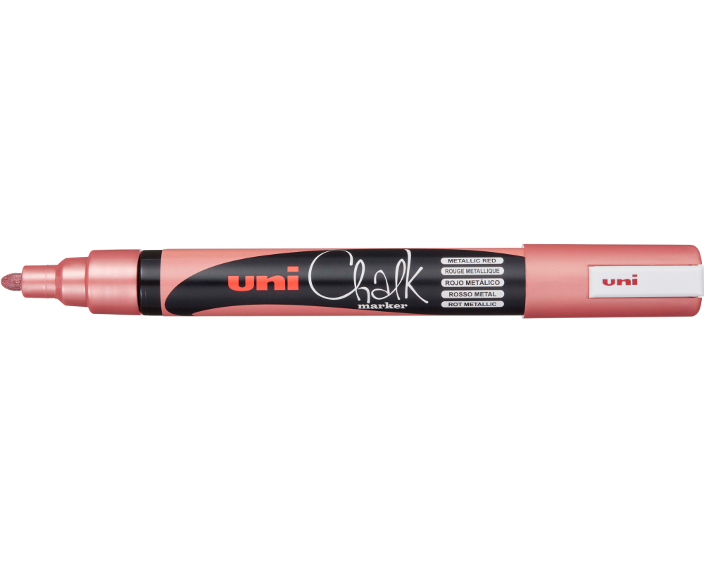 UNI-BALL Chalk Marker 1.8-2.5mm PWE-5M METALLIC RED Metallic rot