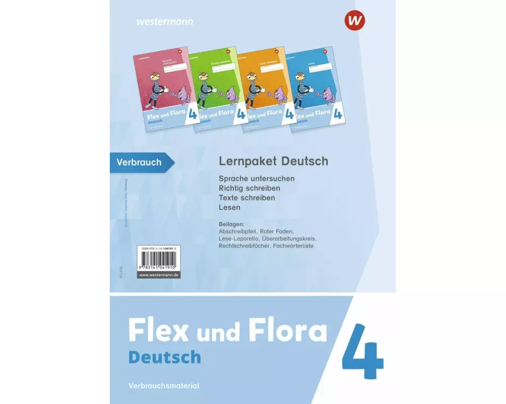 Flex und Flora 4. Lernpaket Deutsch (Druckschrift) Verbrauchsmaterial