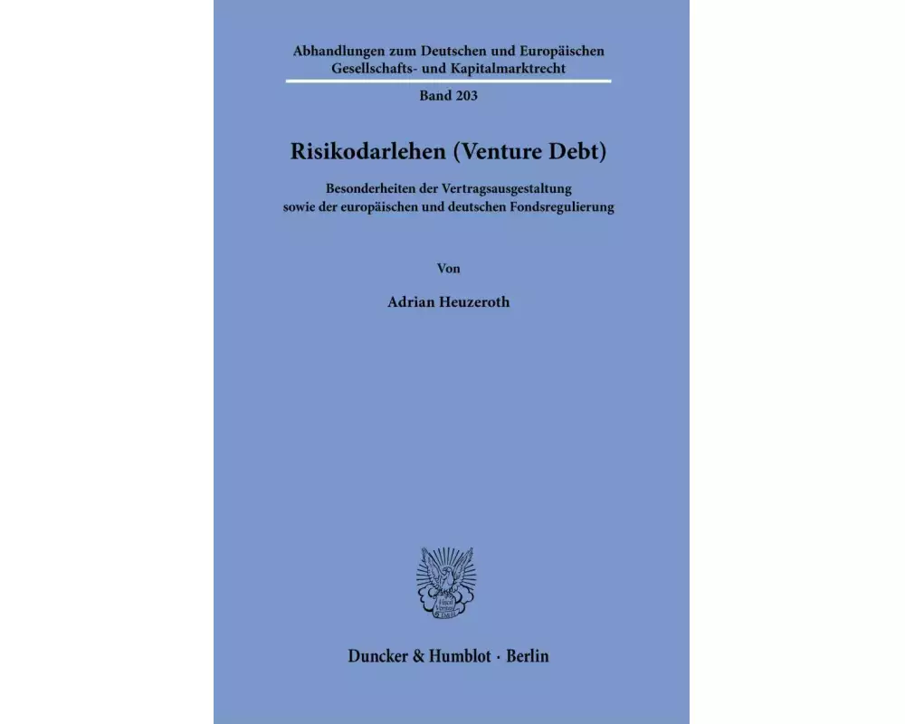Risikodarlehen (Venture Debt)