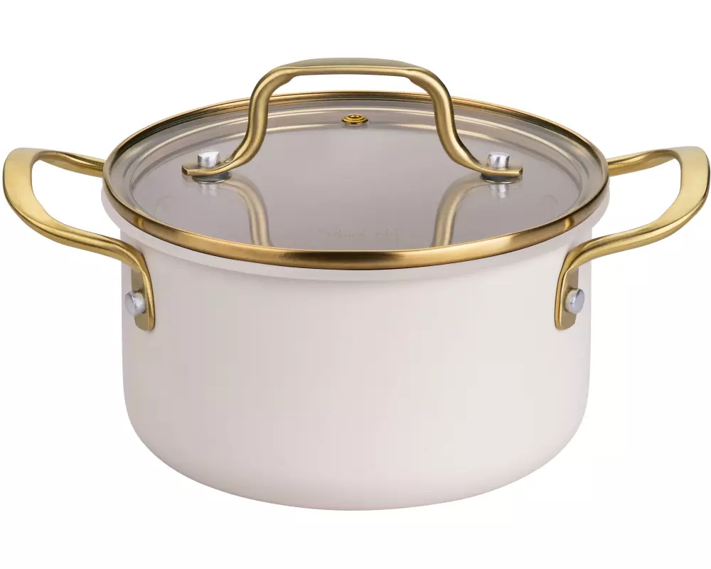 Fackelmann Kochtopf Signature 16 cm, Beige / Gold