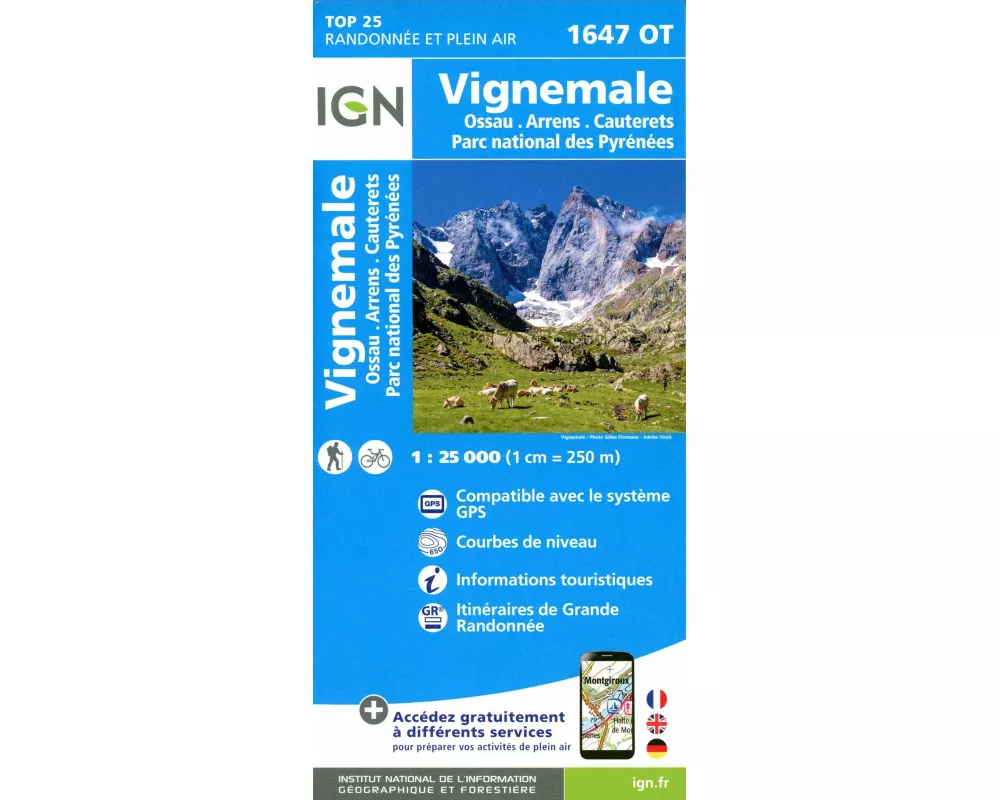 Vignemale Ossau Cautetrets 1:25 000