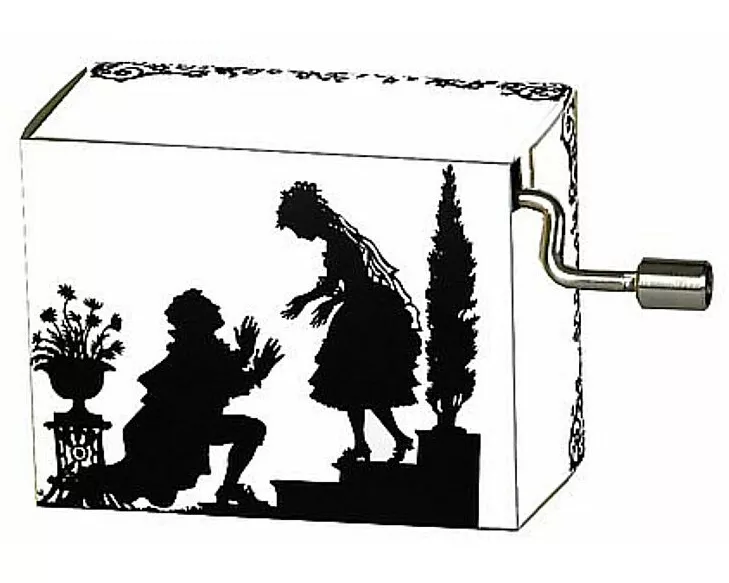 Spieluhr. Art&Music - Scherenschnitt Contessa