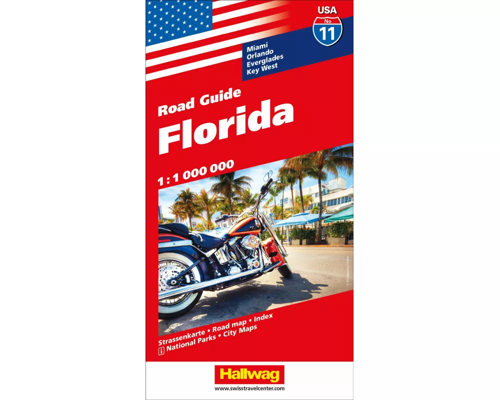 Hallwag Strassenkarte USA, Florida 1:1 Mio