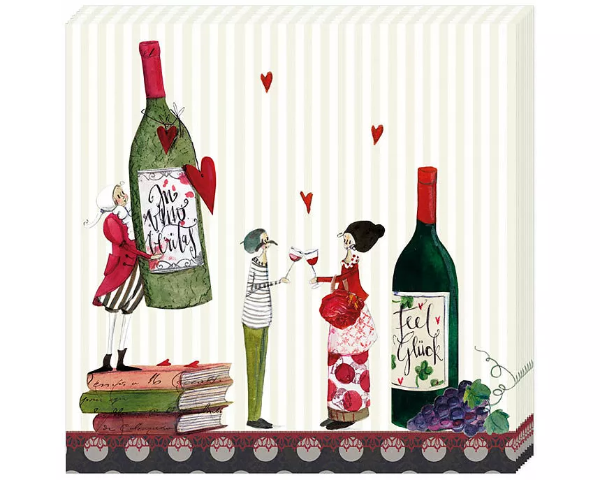 Cocktailserviette. Wein