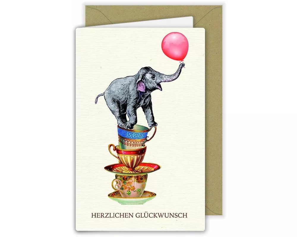 Doppelkarte. Kleine Glücksboten - Herzlichen Glückwunsch