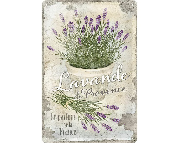 Blechschild. Home & Country / Lavande de Provence