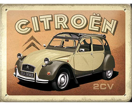 Blechschild. Citroen / 2CV