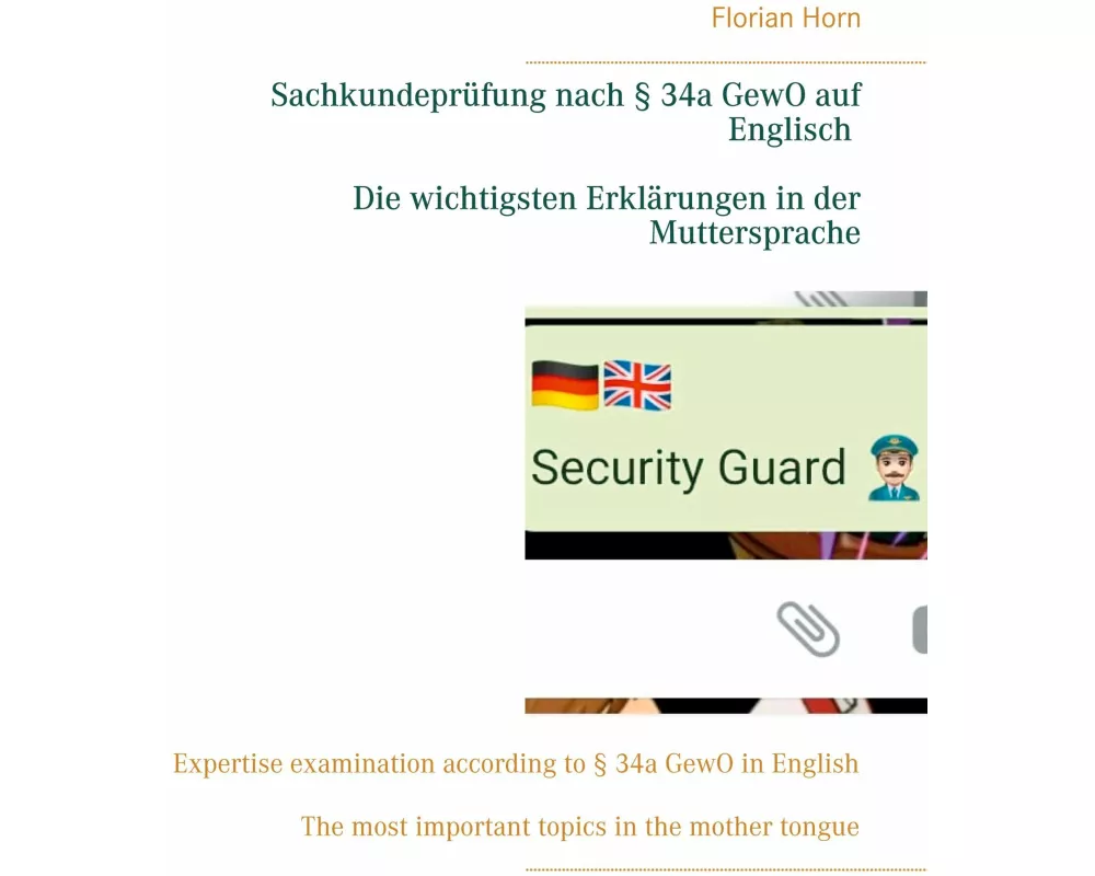Sachkundeprüfung nach § 34a GewO auf Englisch - Die wichtigsten Erklärungen in der Muttersprache