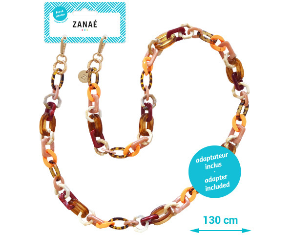 ZANAÉ Phone Necklace Tigers Eye 18329 Karma colored