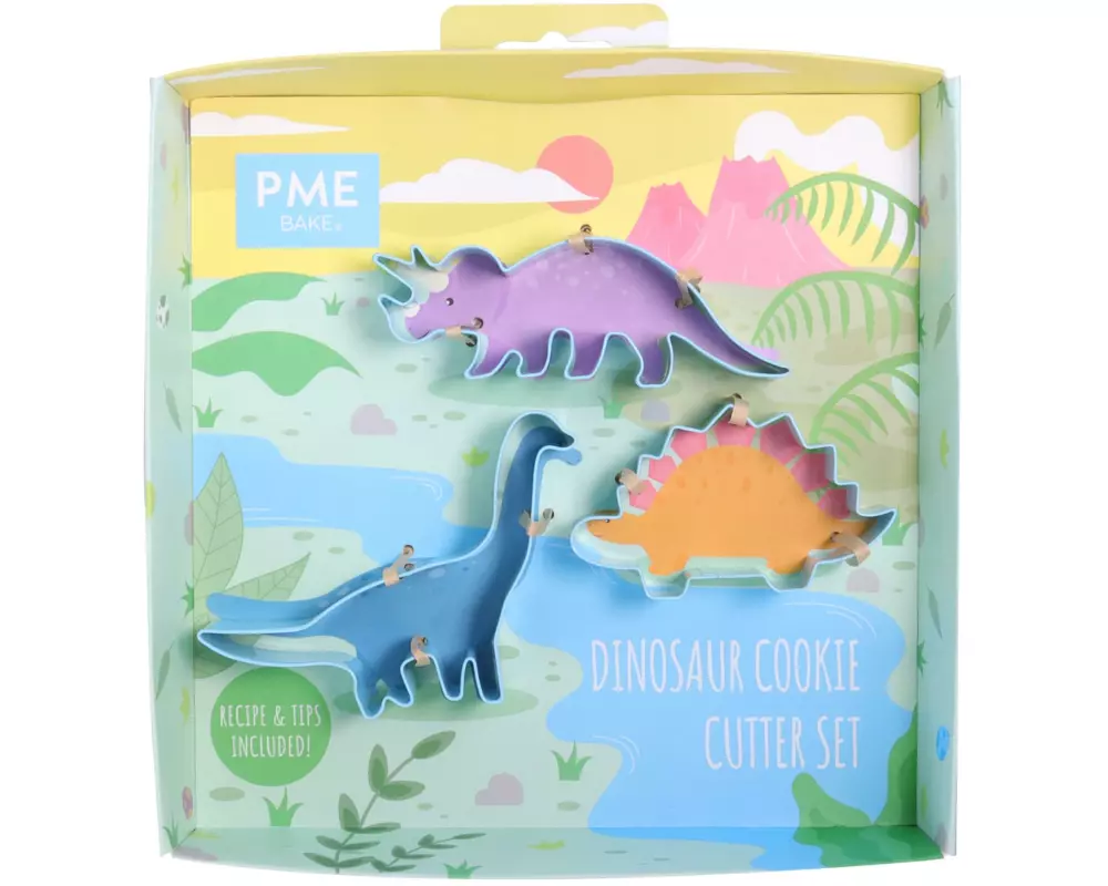 PME Guetzli-Ausstecher-Set Dinosaurier, 3 Stk