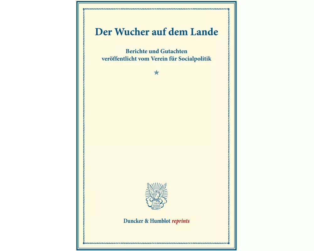 Der Wucher auf dem Lande