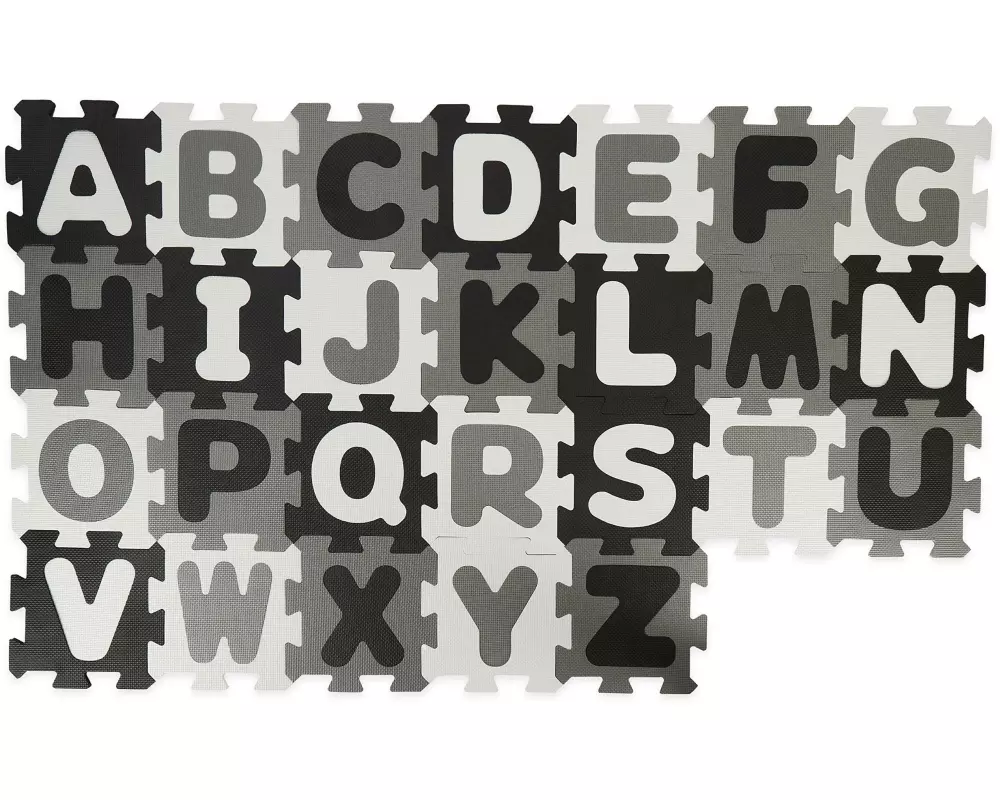 bieco Puzzlematte Buchstaben Schwarz-Weiss, 26-teilig