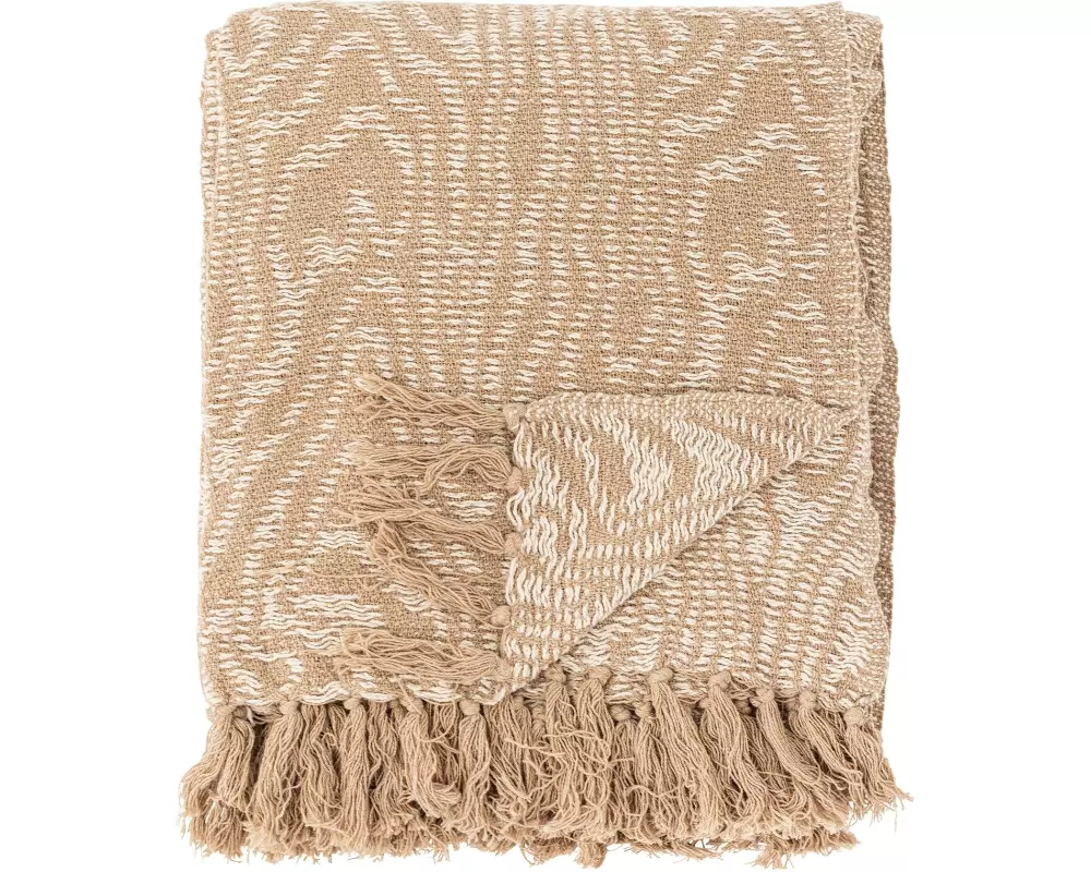 Bloomingville Decke Okapi 160 x 130 cm, Beige