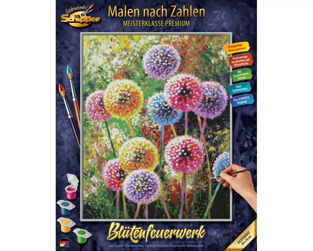 Malen nach Zahlen - Blütenfeuerwerk