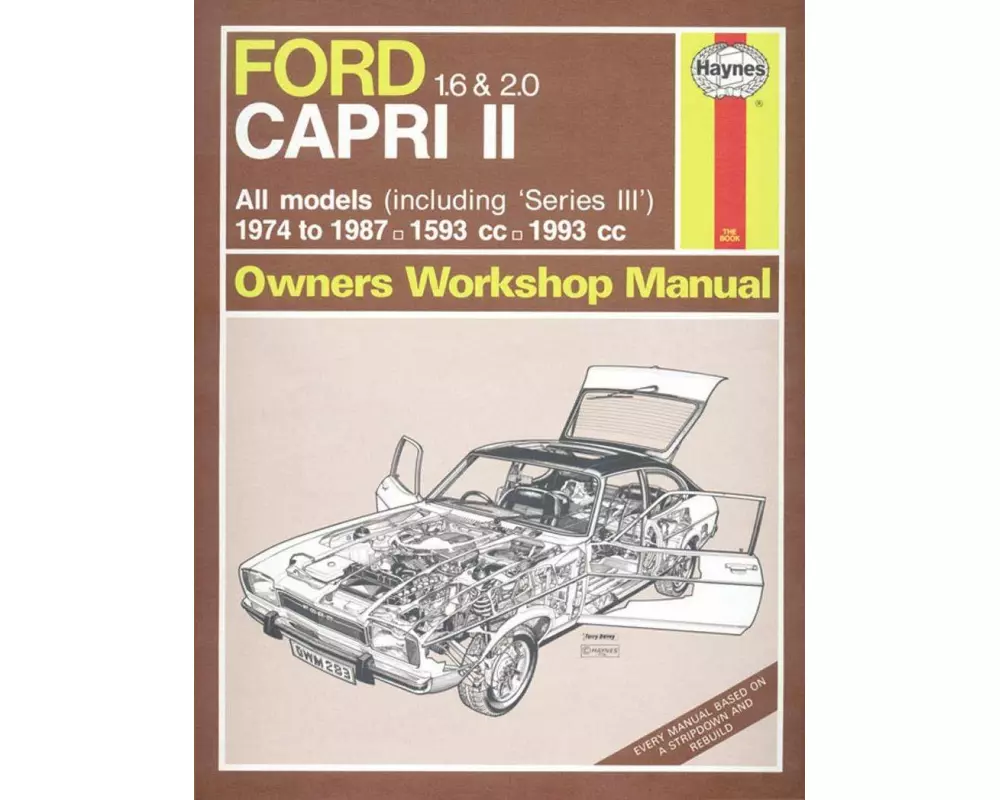 Ford Capri II (and III) 1.6 & 2.0 (74 - 87) Haynes Repair Manual