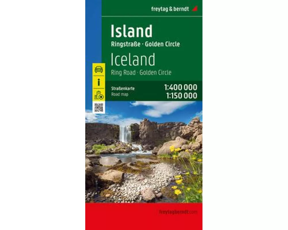 Island, Straßenkarte 1:400.000, freytag & berndt