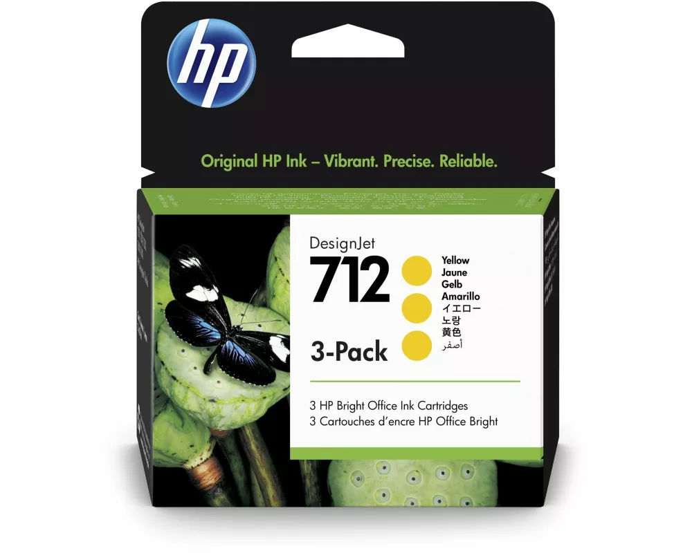 HP Tinte Nr. 712 (3ED79A) Yellow (3er-Pack)
