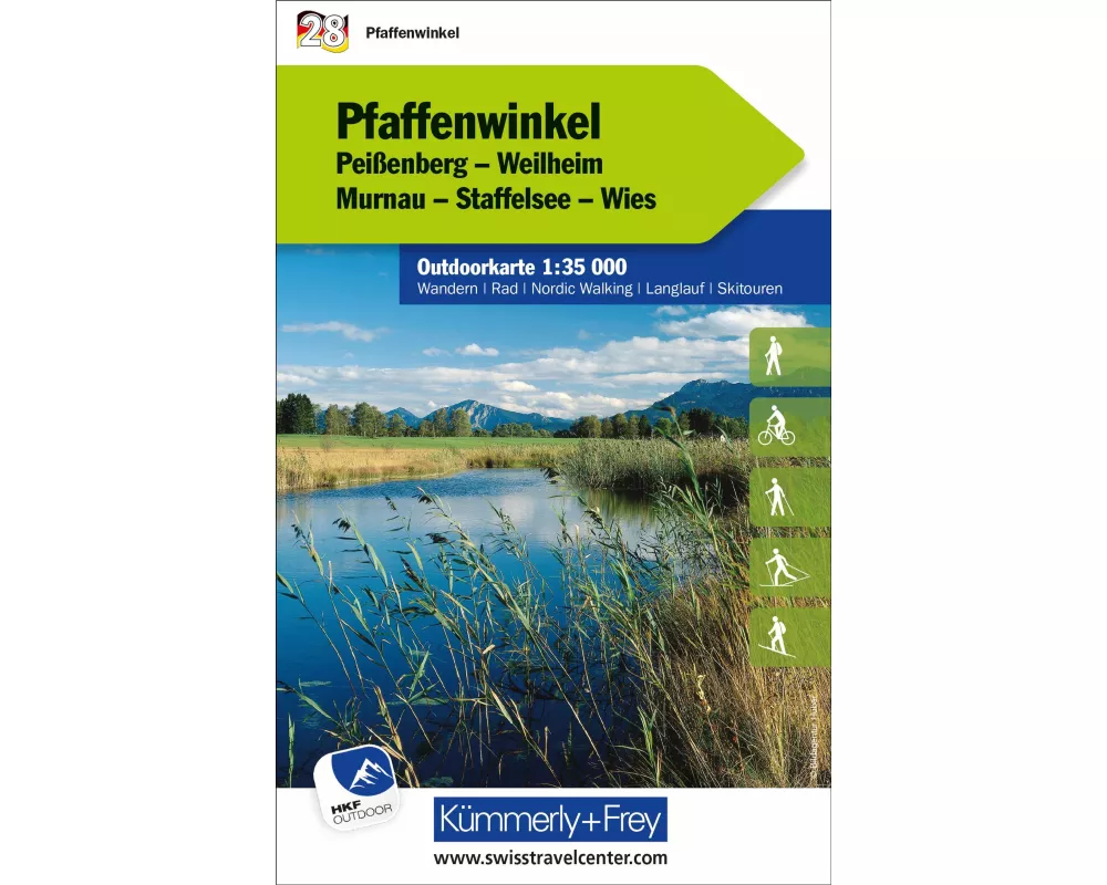 Kümmerly+Frey Outdoorkarte Deutschland 28 Pfaffenwinkel 1:35.000