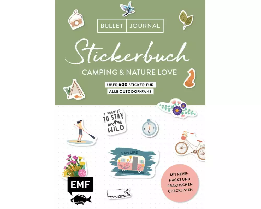 Bullet Journal Stickerbuch – Camping & Nature Love – Über 600 Sticker für alle Outdoor-Fans