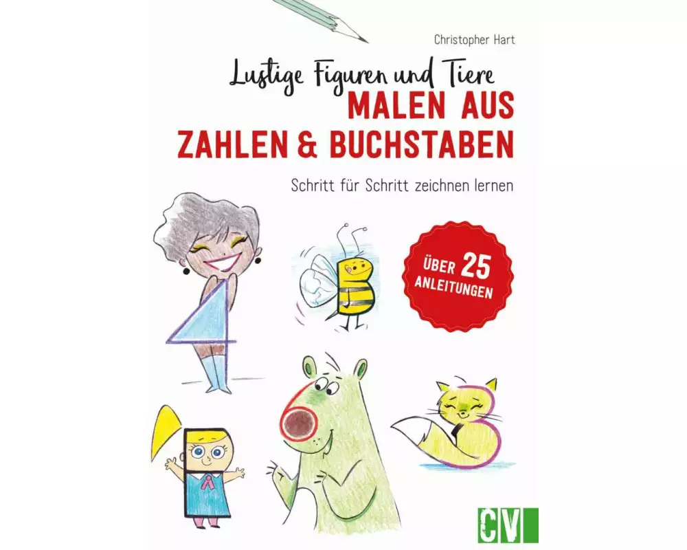 Lustige Figuren und Tiere malen aus Zahlen & Buchstaben