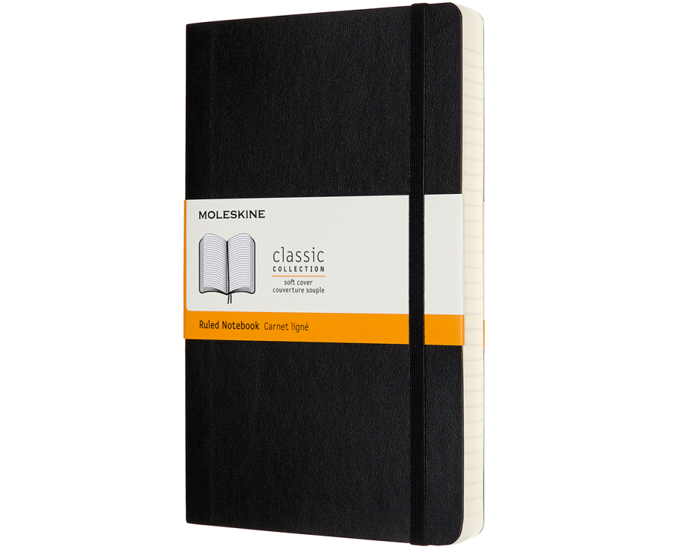MOLESKINE Notizbuch SC L/A5 628042 liniert, schwarz, 400 Seiten