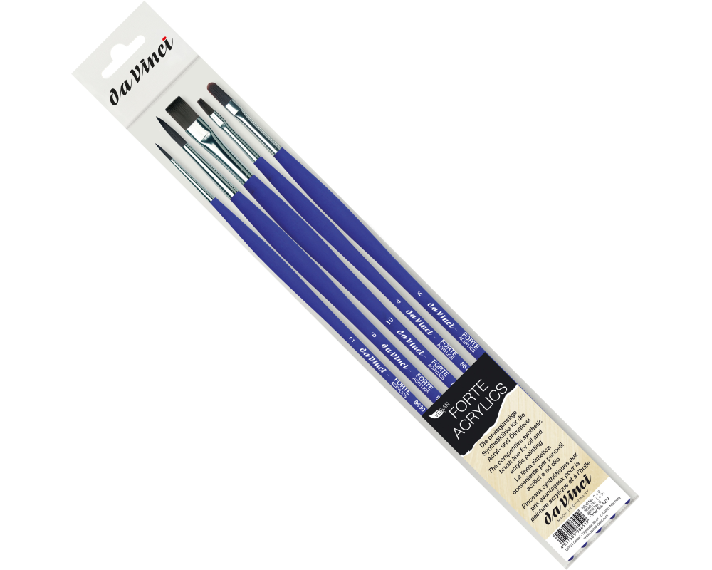 DA VINCI Schulpinsel-Set Forte Acrylic VA-5273_0 Grösse ass., Synthetik 5 Stück