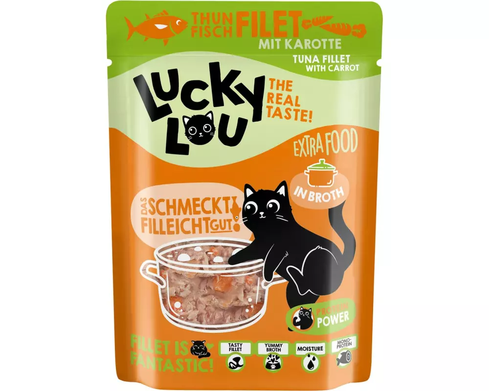 Lucky Lou Extra Food Thunfisch mit Karotte in Sud, 70 g