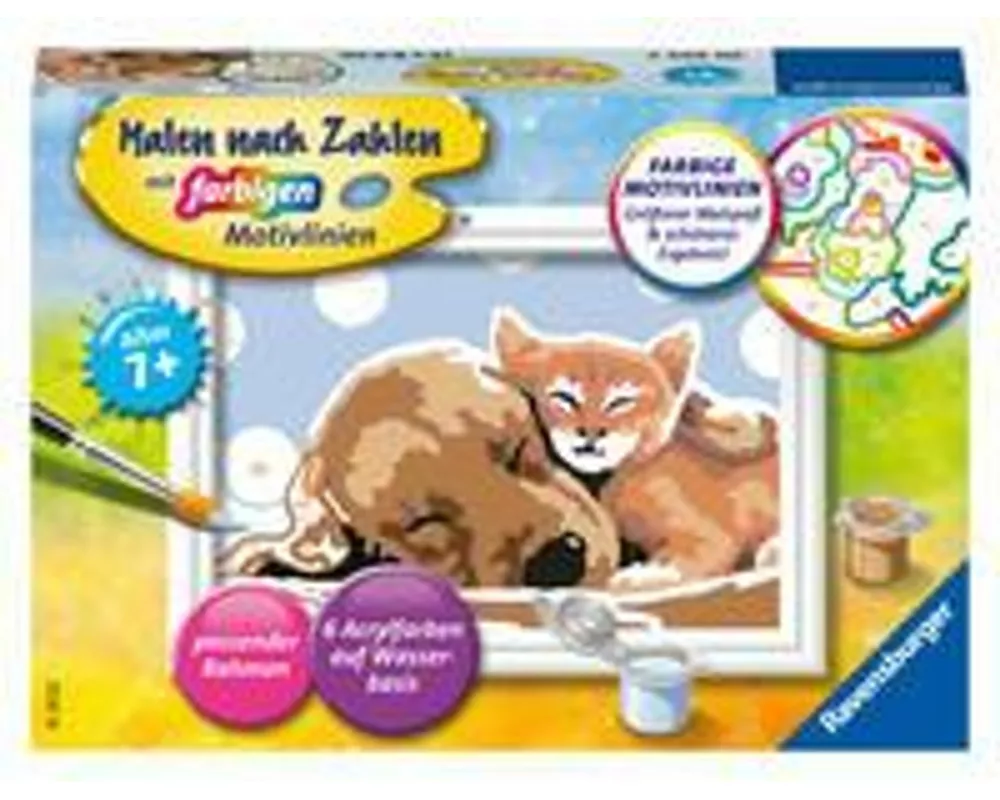 CreArt, Malen nach Zahlen Kinder - Tierliebe