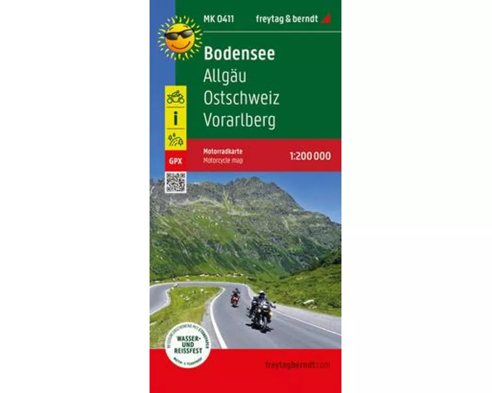 freytag & berndt Motorradkarte Bodensee 1:200.000