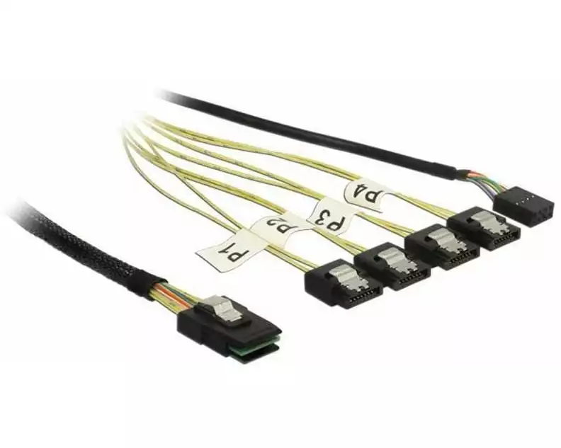 Delock SATA-Kabel 4x SATA-SFF-8087 Reverse Breakout 100 cm