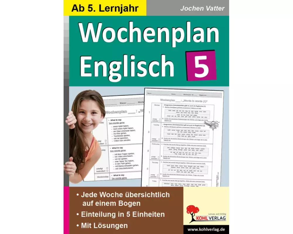 Wochenplan Englisch 5