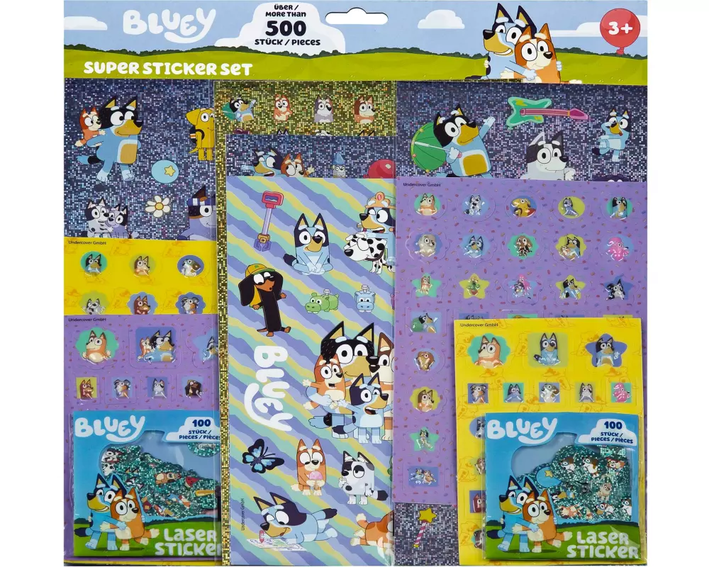 Undercover Motivsticker Bluey mit 500 Stickern
